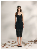 Embroidered Lace Fishtail Dress
