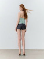 Icy Knit Halter V-neck Top