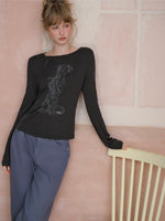 Leopard Graphic Long Sleeve Tee