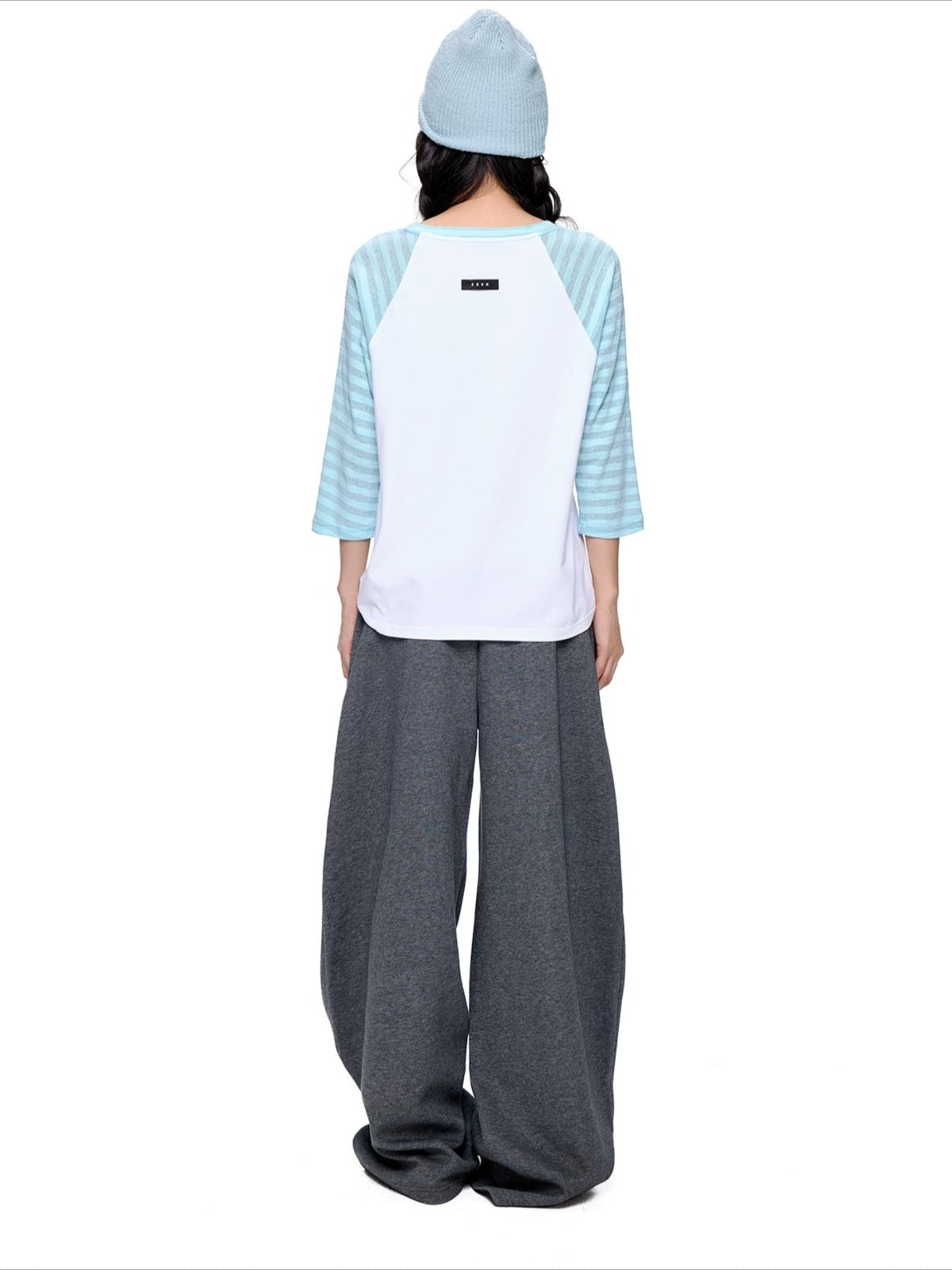 Contrast Stripe Dot Tee