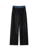 Midnight Straight Leather Pants