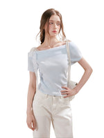 Asymmetric Lace Knit Top