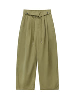 Crossover Wide-Leg Pants