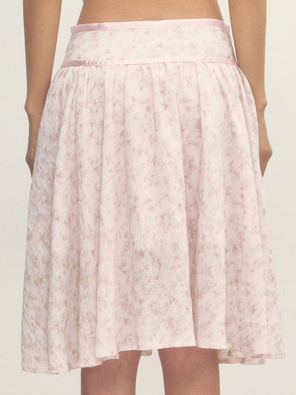 Floral A-Line Midi Skirt