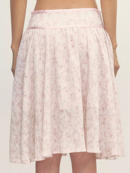 Floral A-Line Midi Skirt