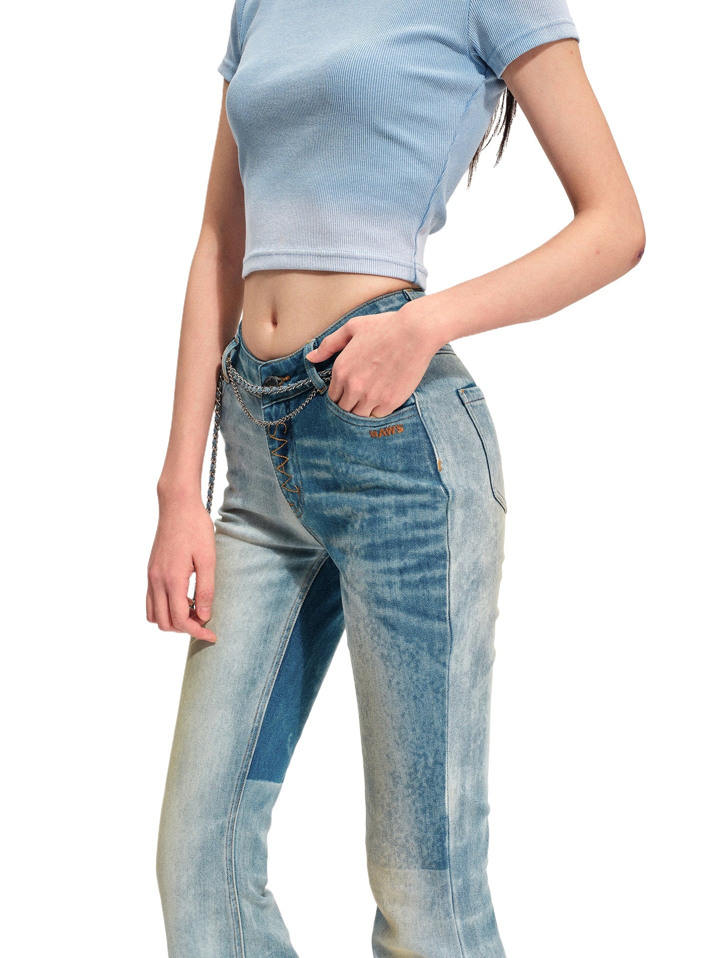 Equestrian Flare Denim Pants