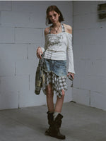 Punk Rivet Halter Neck Top