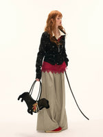 Double Waist Straight Leg Trousers