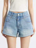 Star Stud Denim Shorts