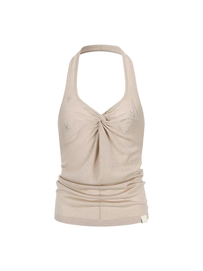 Knot Halter Knit Top