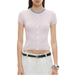 Contrast Collar Knit Tee
