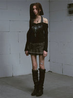 Punk Rivet Halter Neck Top