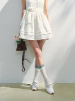 Color Block Miu Style Mid-Calf Socks