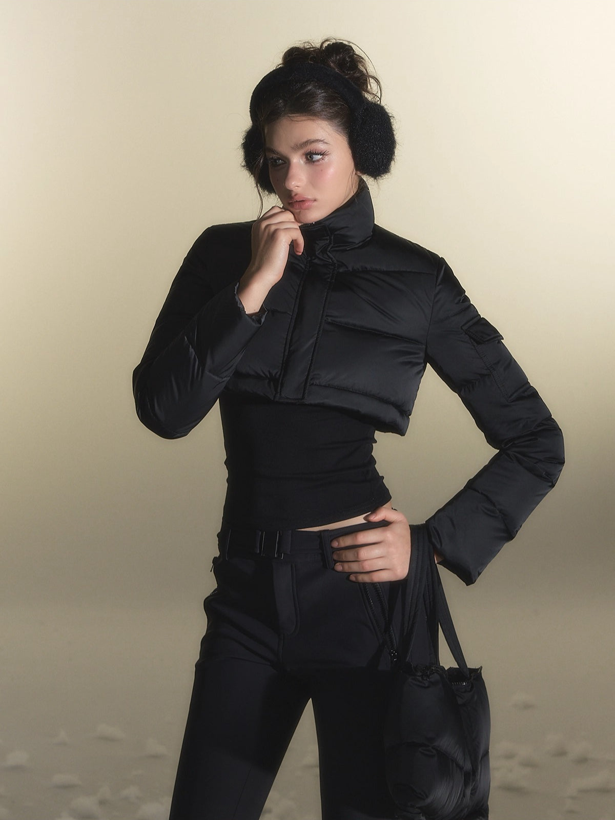 White Duck Down Three-Proof Fabric Down Jacket &amp; Pants Set