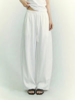 Drawstring Curved Wide Pants