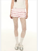 Layered A-Line Skirt Shorts