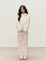 Reversible Floral Peter Pan Collar Down Jacket