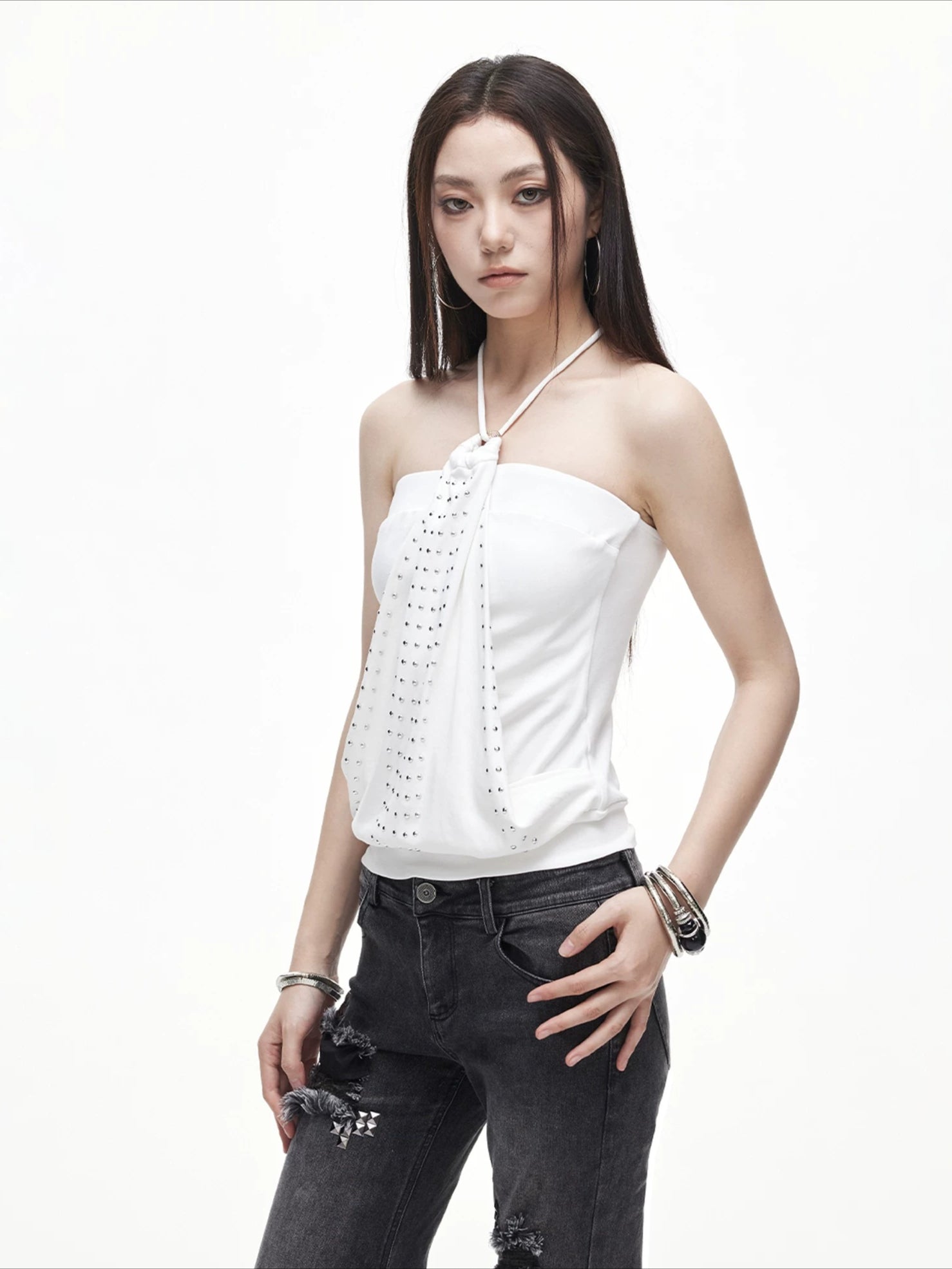 Studded Halter Top