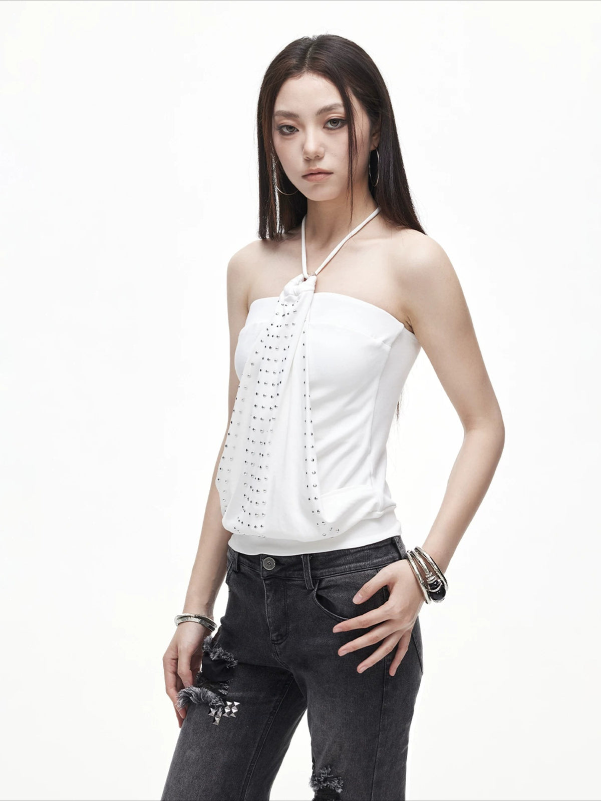 Studded Halter Top