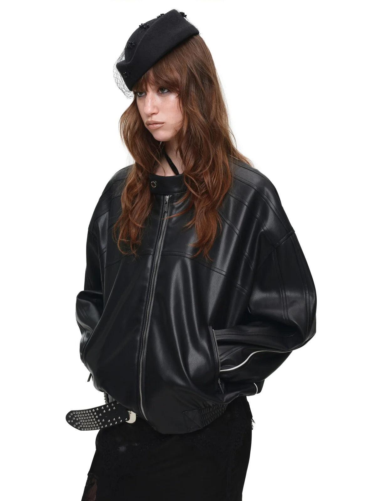 Oversized PU Moto Jacket