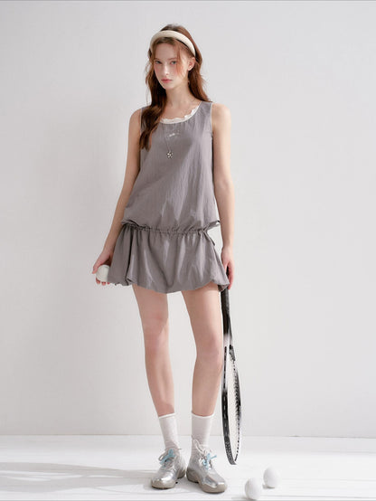 Lace Drawstring Dress