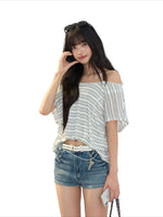 Striped Off Shoulder Top