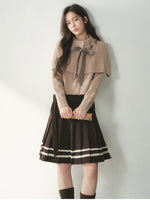 Vintage Bow Cape Knit Sweater