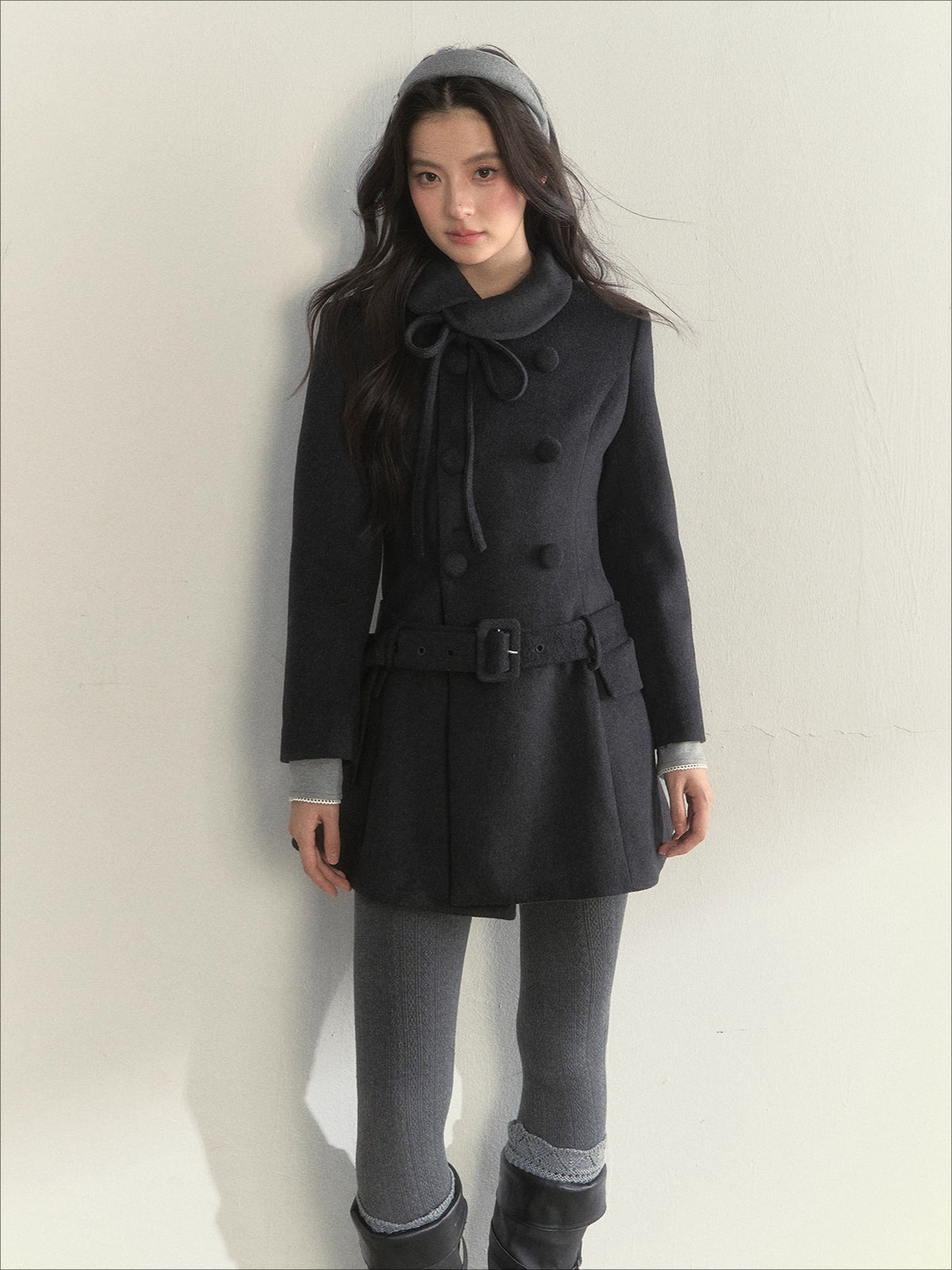 Double-Breasted Belted Coat
