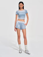 Equestrian Washed Cotton Shorts