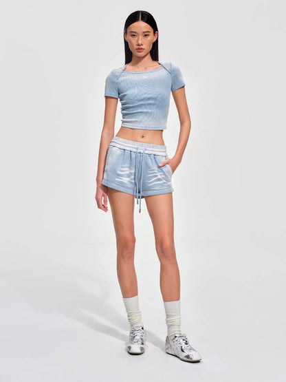 Equestrian Washed Cotton Shorts