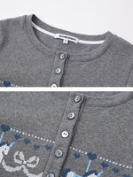 Carousel Print Plush Top