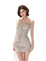 Apricot Tweed Knit Set