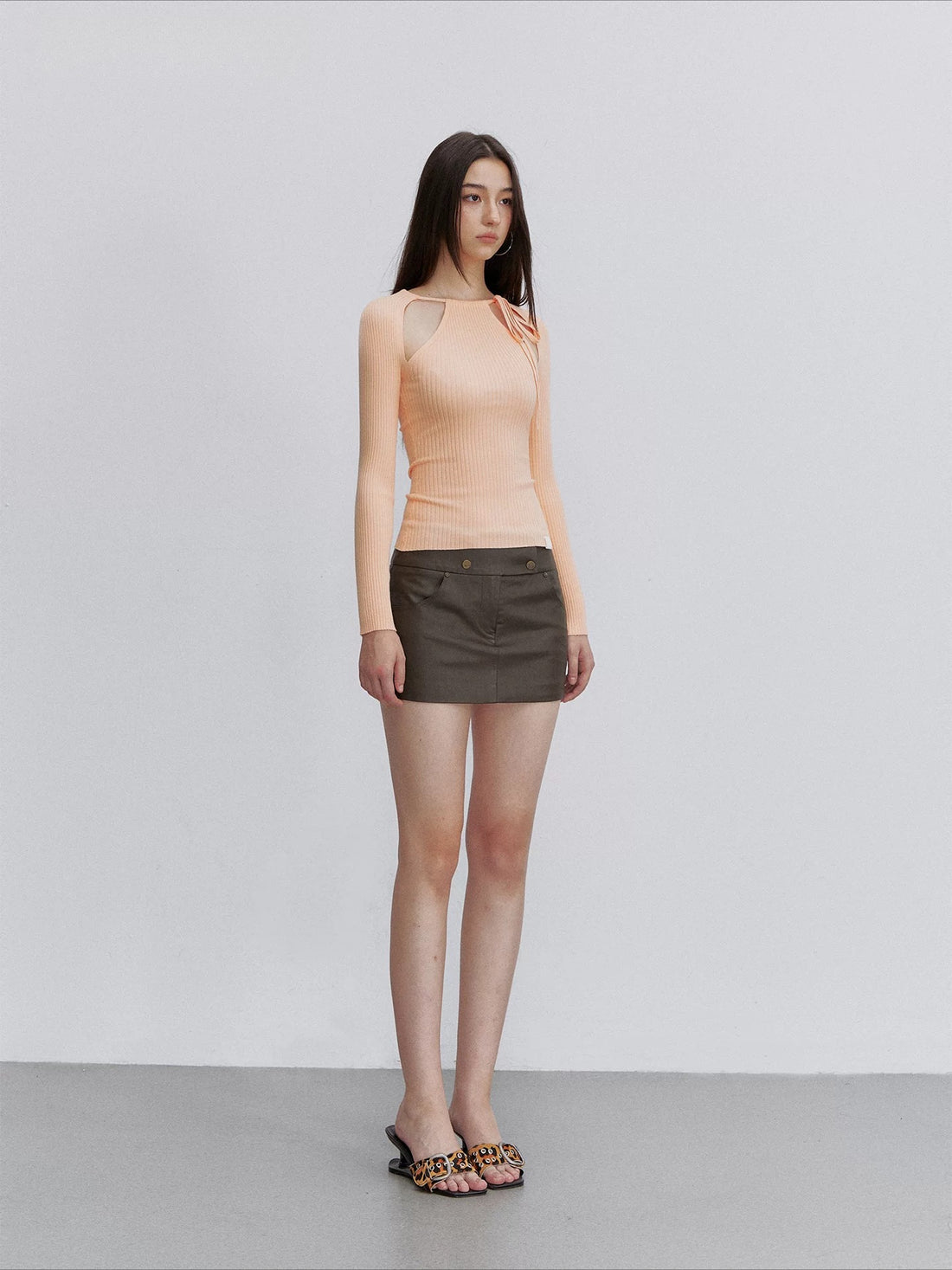 Leather A Line Skirt