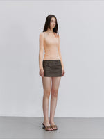 Leather A Line Skirt