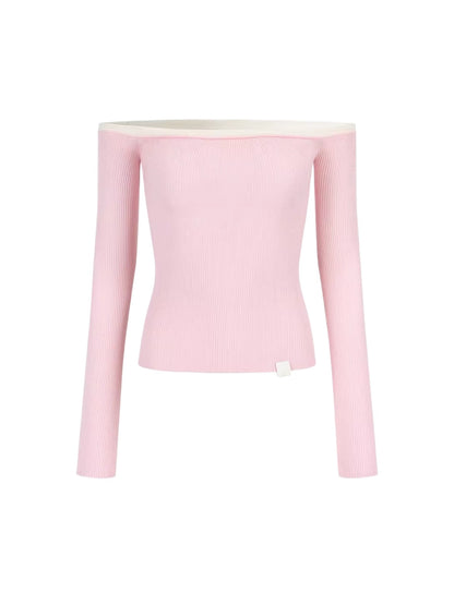 Off-Shoulder Knit Top