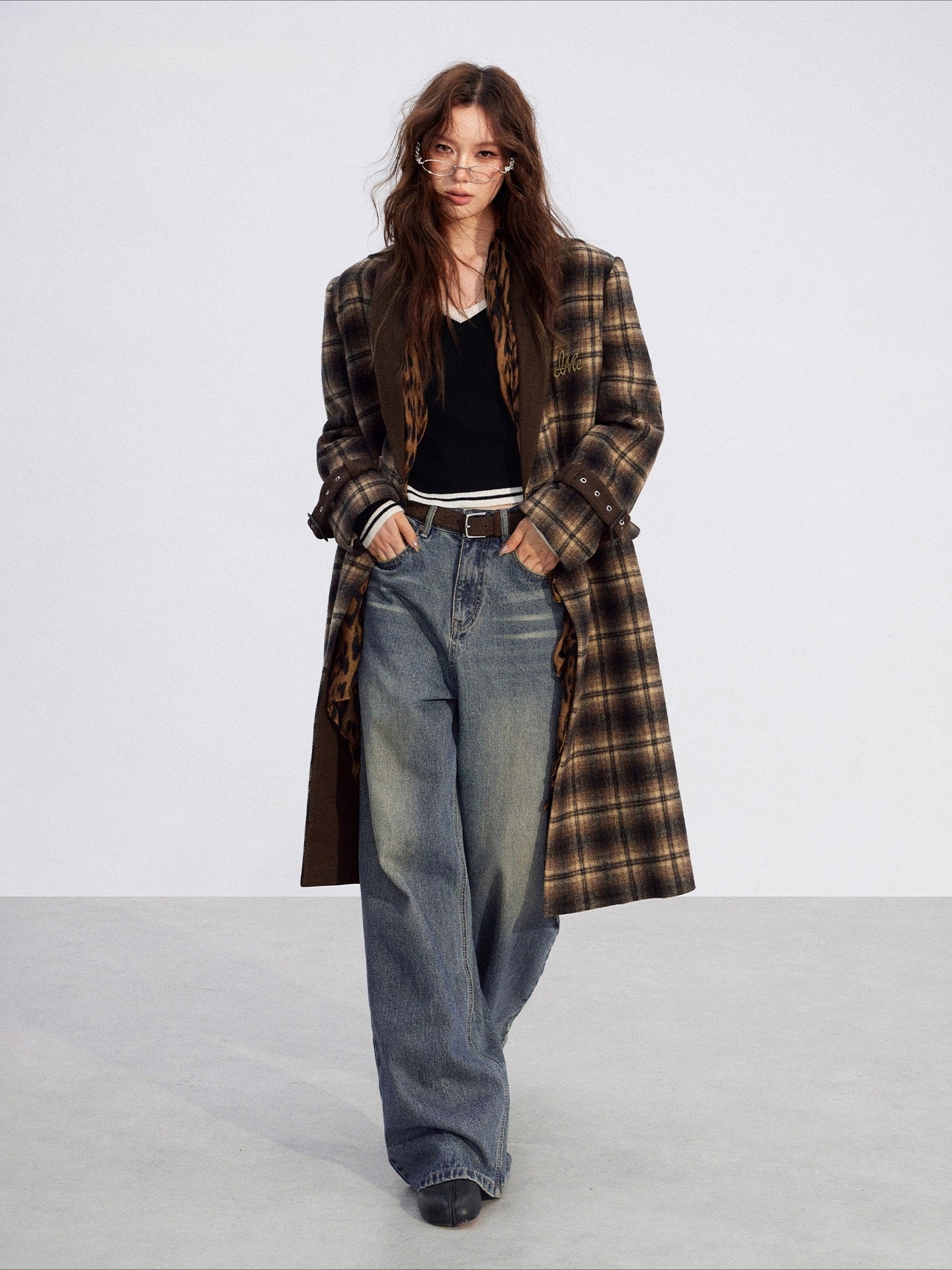 Plaid Wool Overcoat