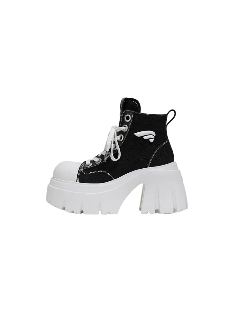 Platform Canvas Short Boots