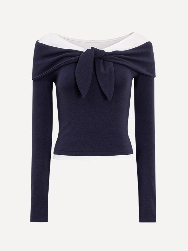 Gray &amp; Navy Blue Modal Two-Piece T-shirt