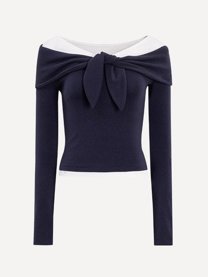 Gray &amp; Navy Blue Modal Two-Piece T-shirt