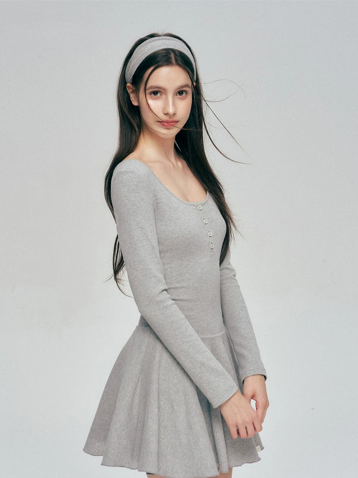 Square Neck A-Line Dress