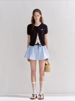 Ruffle Drawstring Mini Skirt