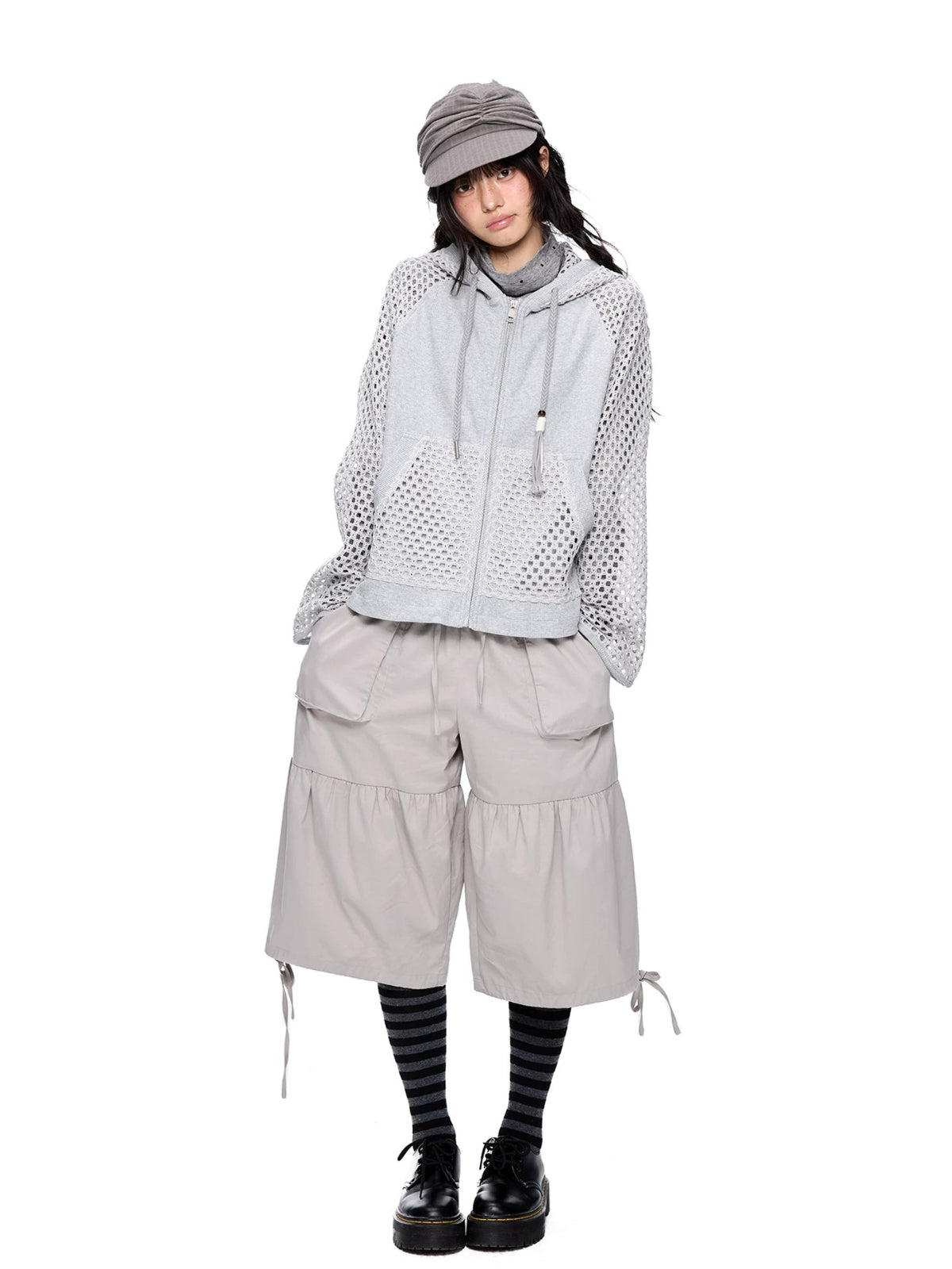 Drawstring Pocket Wide Leg Pants