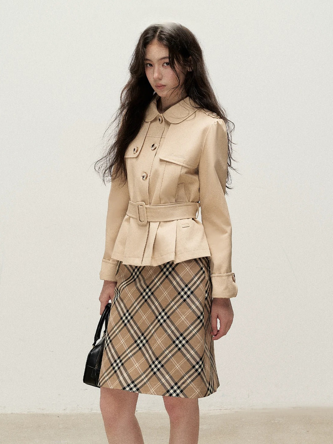 Khaki Peter Pan Trench