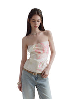 Vintage Print Bandeau Top