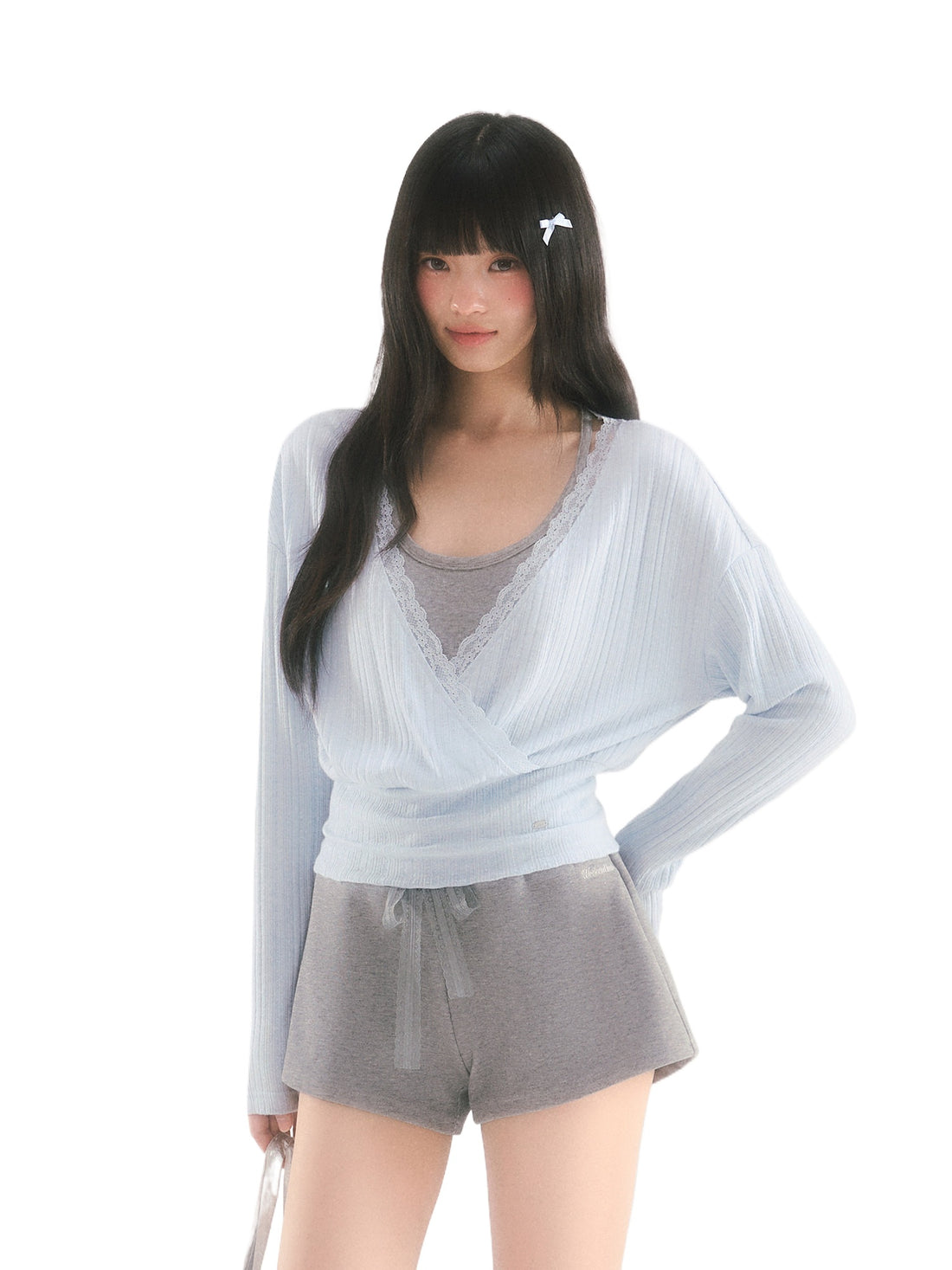 Light Blue Lace Layered Set