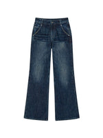 Loose Straight-Leg Denim Pants