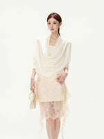 Lace Jacquard Midi Skirt