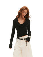 Soft Draped Off Shoulder Fitted Top