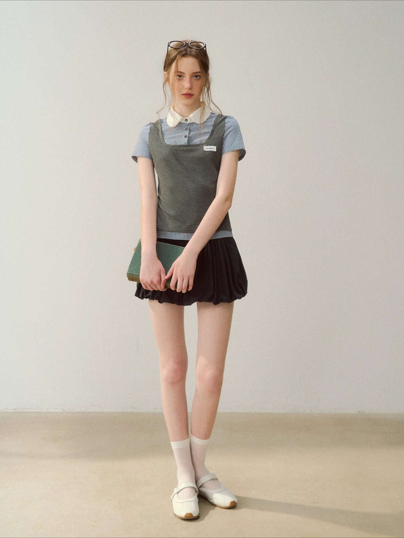 Faux Two-Piece Peter Pan Tee