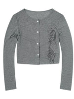 Vintage Graphic Cropped Cardigan